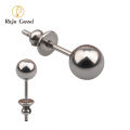 2021 Wholesale Minimalist Titanium Ball Earrings Stud Piercing Jewelry